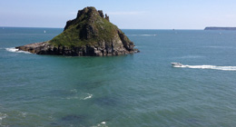 View of Thatcher Rock whilst dog walking in Torquay