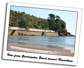 The view from Goodrington Beach toward Roundham The view from Goodrington Beach toward Roundham